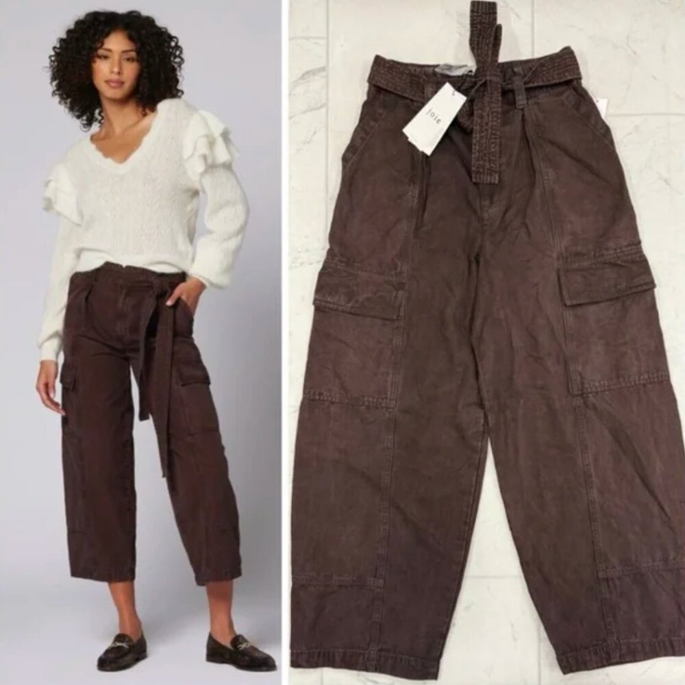 NWT JOIE Emerald Pant In Chocolate Plum Brown - size 0